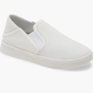 Olukai Ki’Ihele Women’s Slip On Sneakers Deck Shoes US9 EU39 White/Bright White
